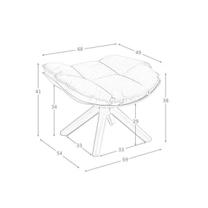 Pouf in velluto marrone