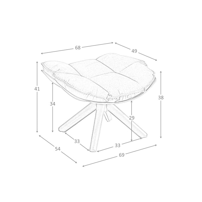 Pouf in velluto marrone
