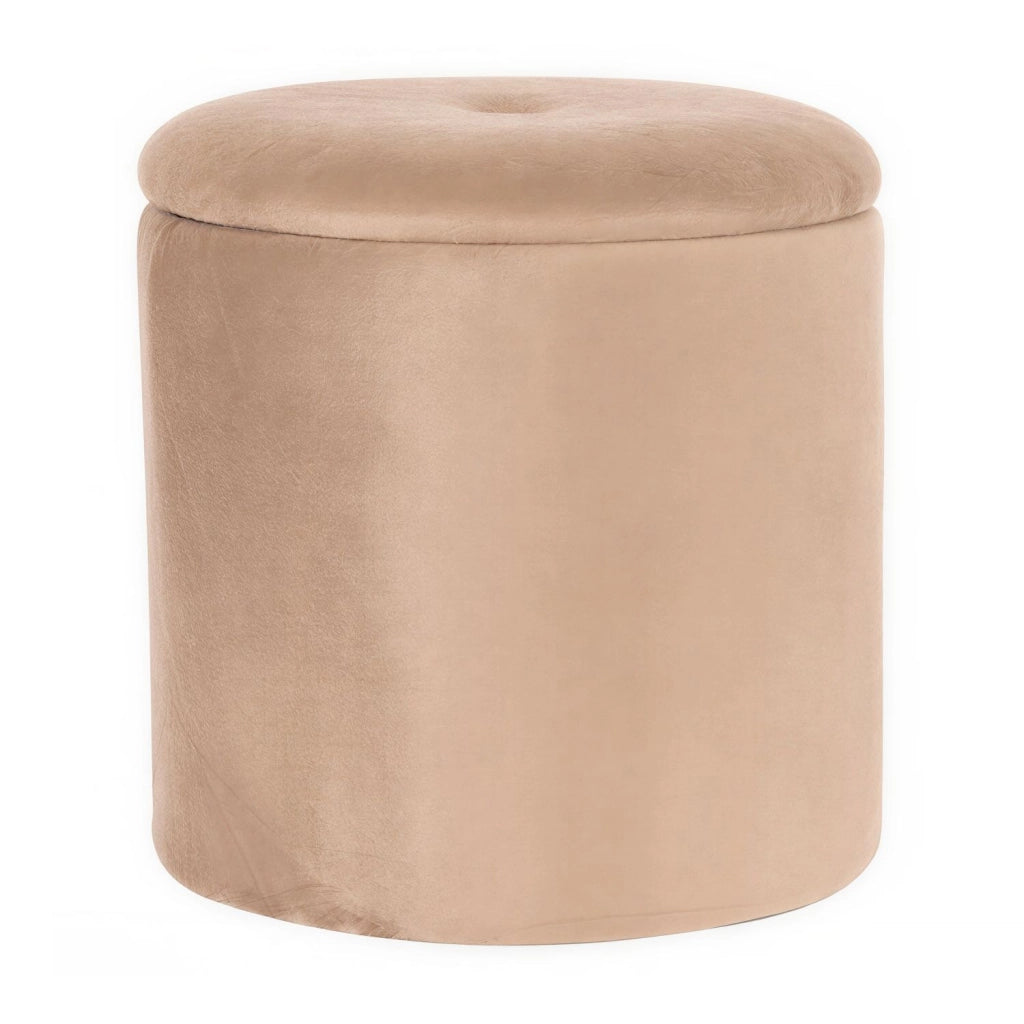 Marvin Pouf Contenitore in Velluto Selina Sgabello Salvaspazio con Vano Portaoggetti Seduta Moderna Elegante per Soggior