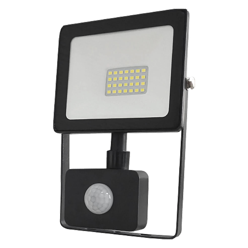 PROIETTORE A LED CON SENSORE PRESENZA 20W - mm 160 x 115 x 50 / 4000K (1600 lm) - nero  - NOVAITALIA