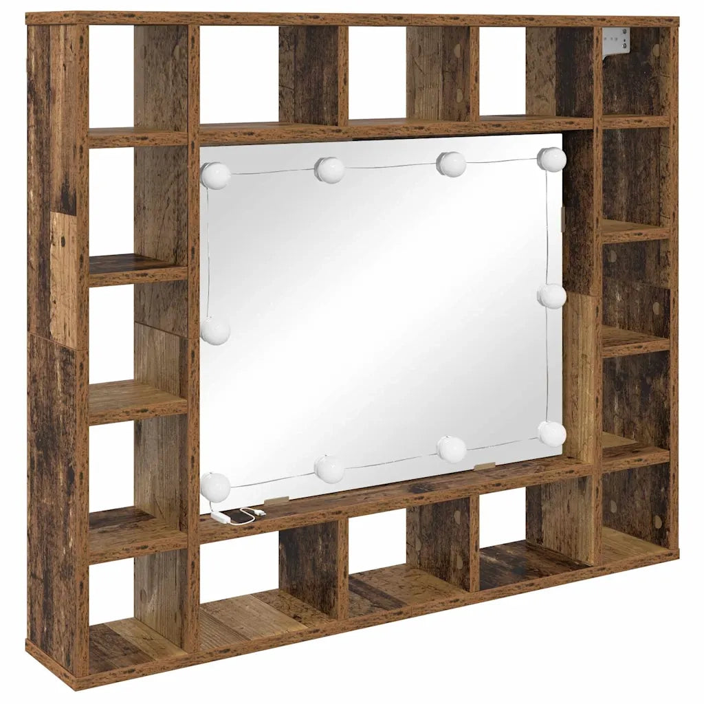 Mobiletto per specchio-Mensola con Specchio Legno vecchio 91 x 15 x 76,5 cm