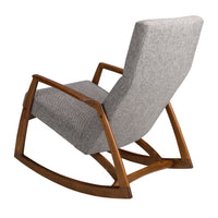 Sedia a dondolo in tessuto grigio