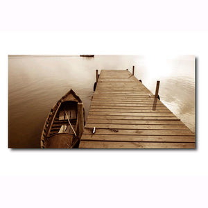 Canvas Stampato Alta risoluzione 50x100 cm PONTILE Telaio in Legno Tela in cotone