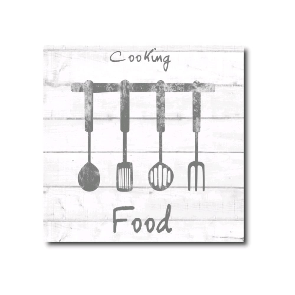 Canvas Stampato Alta risoluzione 40x40 cm FOOD Telaio in Legno Tela in cotone