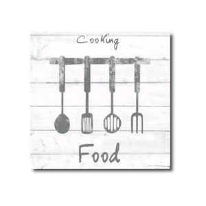 Canvas Stampato Alta risoluzione 40x40 cm FOOD Telaio in Legno Tela in cotone