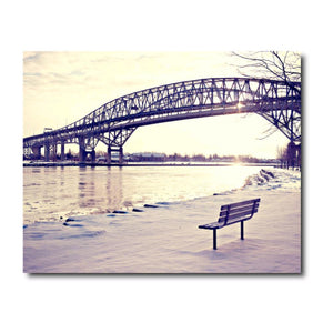 Canvas Stampato Alta risoluzione 40x50 cm PONTE Telaio in Legno Tela in cotone