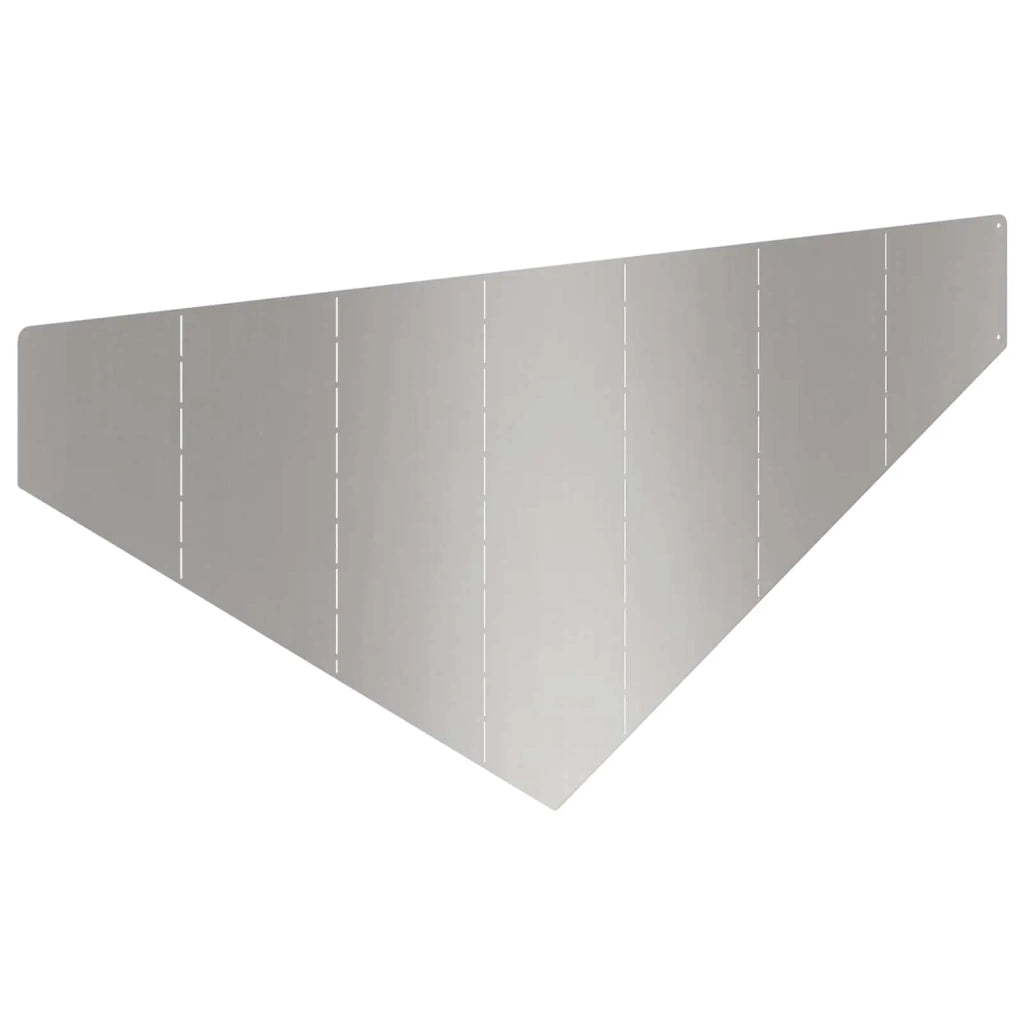 Bordura per Prato 4 pz 100 x 45 cm Acciaio Argento 8008898
