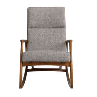 Sedia a dondolo in tessuto grigio