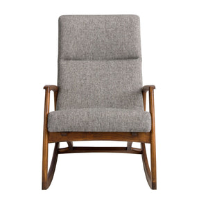 Sedia a dondolo in tessuto grigio