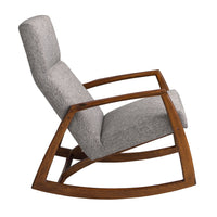 Sedia a dondolo in tessuto grigio