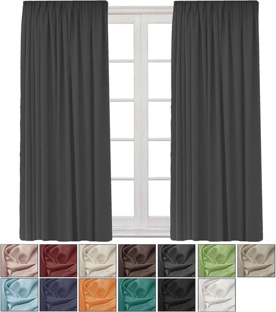 Verdunatore di luce con cintura pieghettabile - isolante termico - set da 2 - 140x245 cm - 13 colori