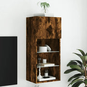 Mobile TV con Luci LED Rovere Fumo 40,5x30x90 cmcod mxl 134111