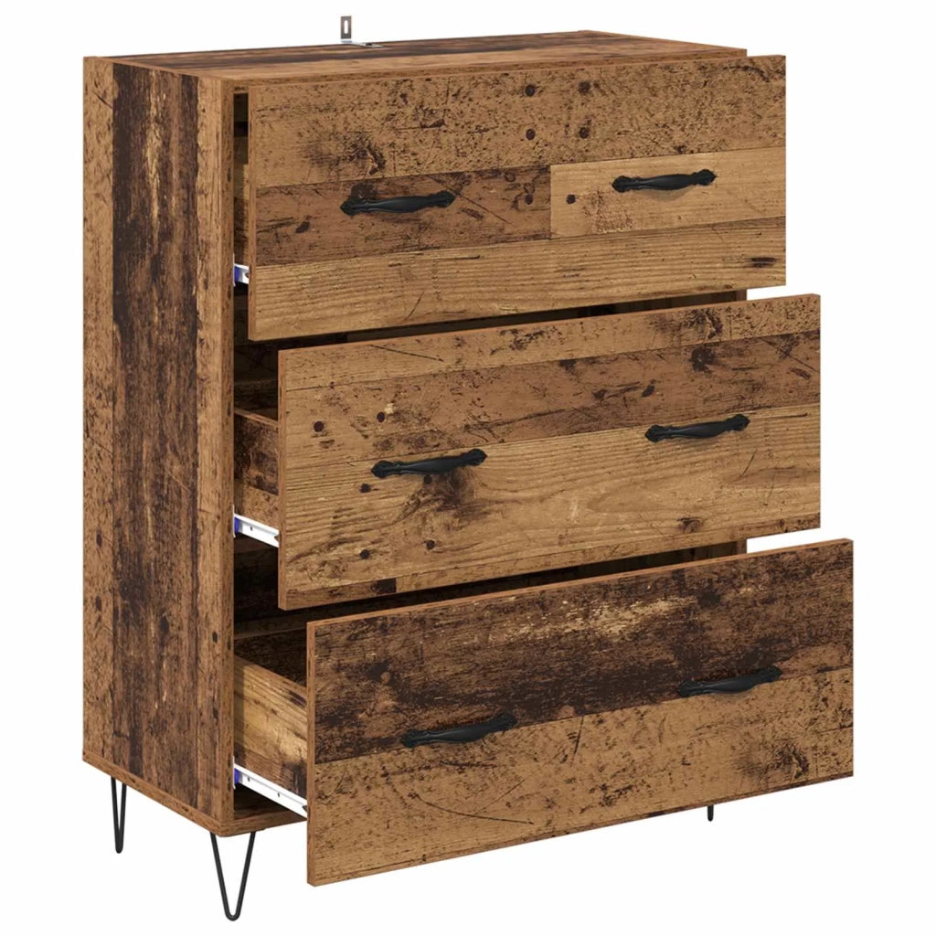 Credenza | Madia | Buffet da pranzo | Armadio da pranzo con cassetto Legno vecchio 69,5 x 34 x 90 cm
