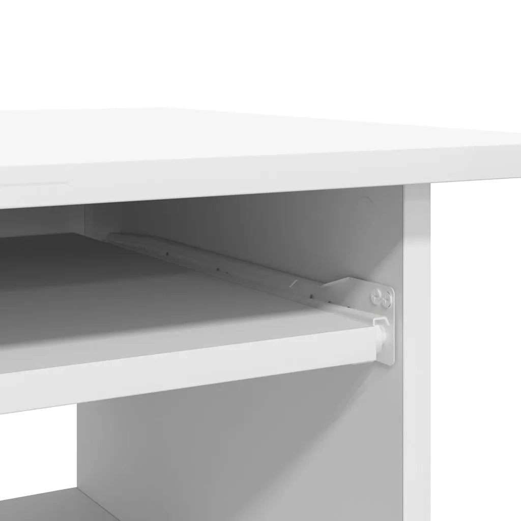 Scrivania | Tavolo da Ufficio Bianca 80x45x74 cm in Legno Multistrato