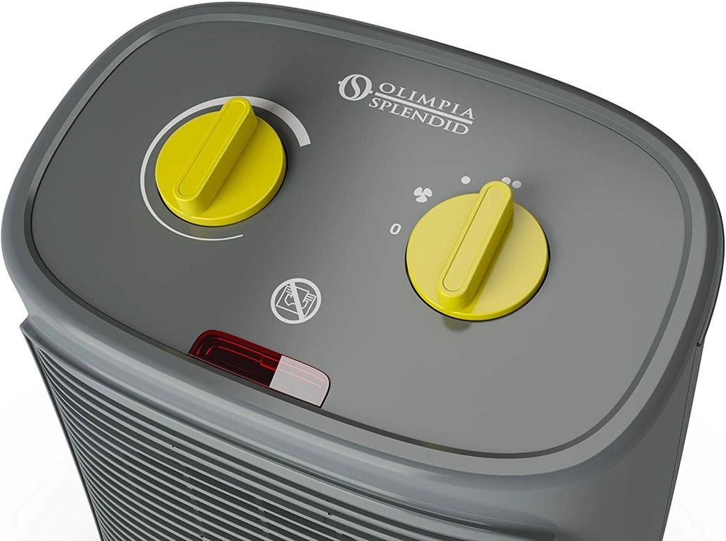 Olimpia Splendid Caldo Rock O Interno Grigio, Giallo 2000 W Riscaldatore ambiente elettrico con ventilatore