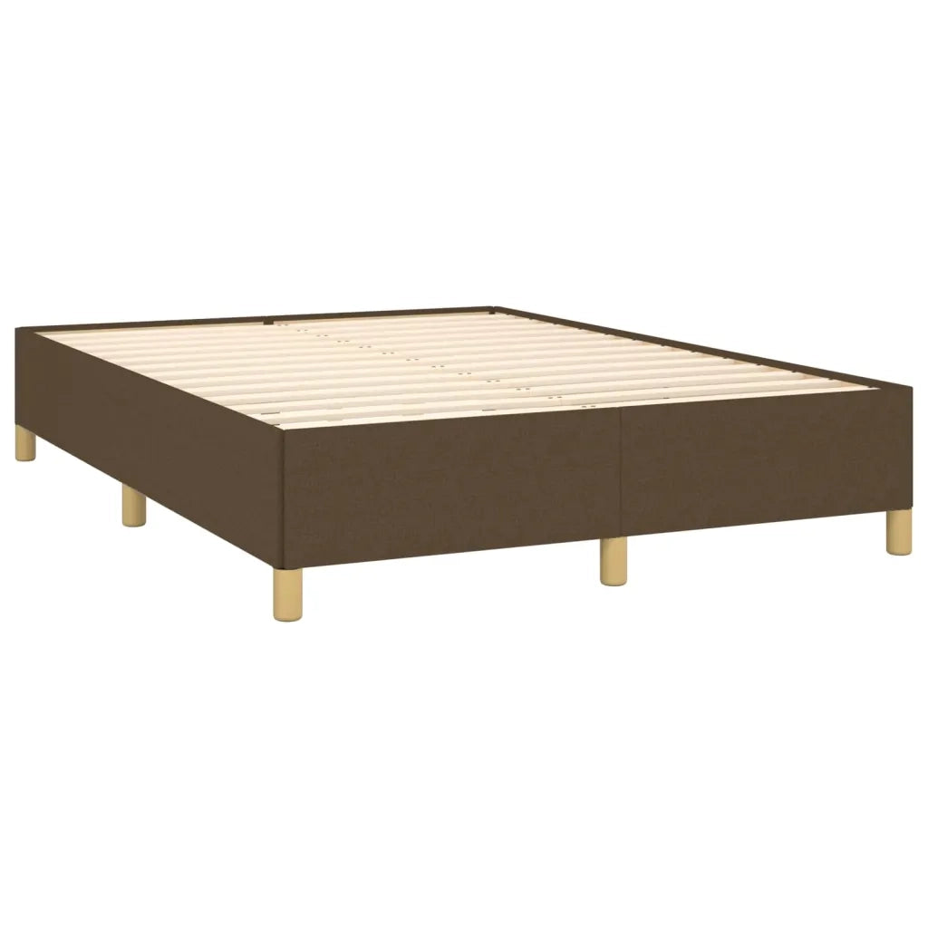 Giroletto a Molle con Materasso Marrone Scuro 140x200cm Tessuto cod mxl 59415