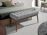 Sgabello in tessuto grigio scuro