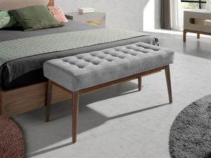 Sgabello in tessuto grigio scuro