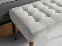 Sgabello in tessuto grigio scuro