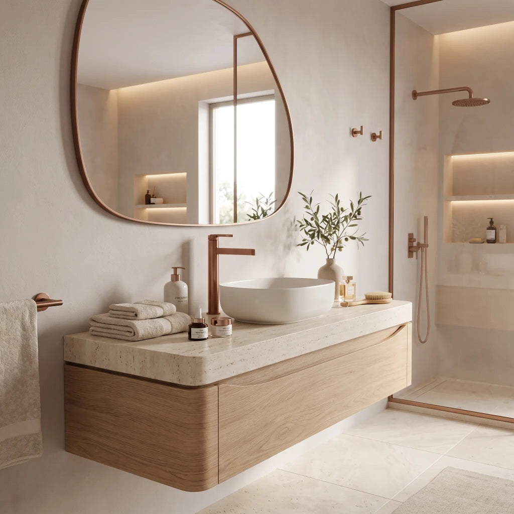 Rubinetto Da Bagno Rea Grace Brush Copper High