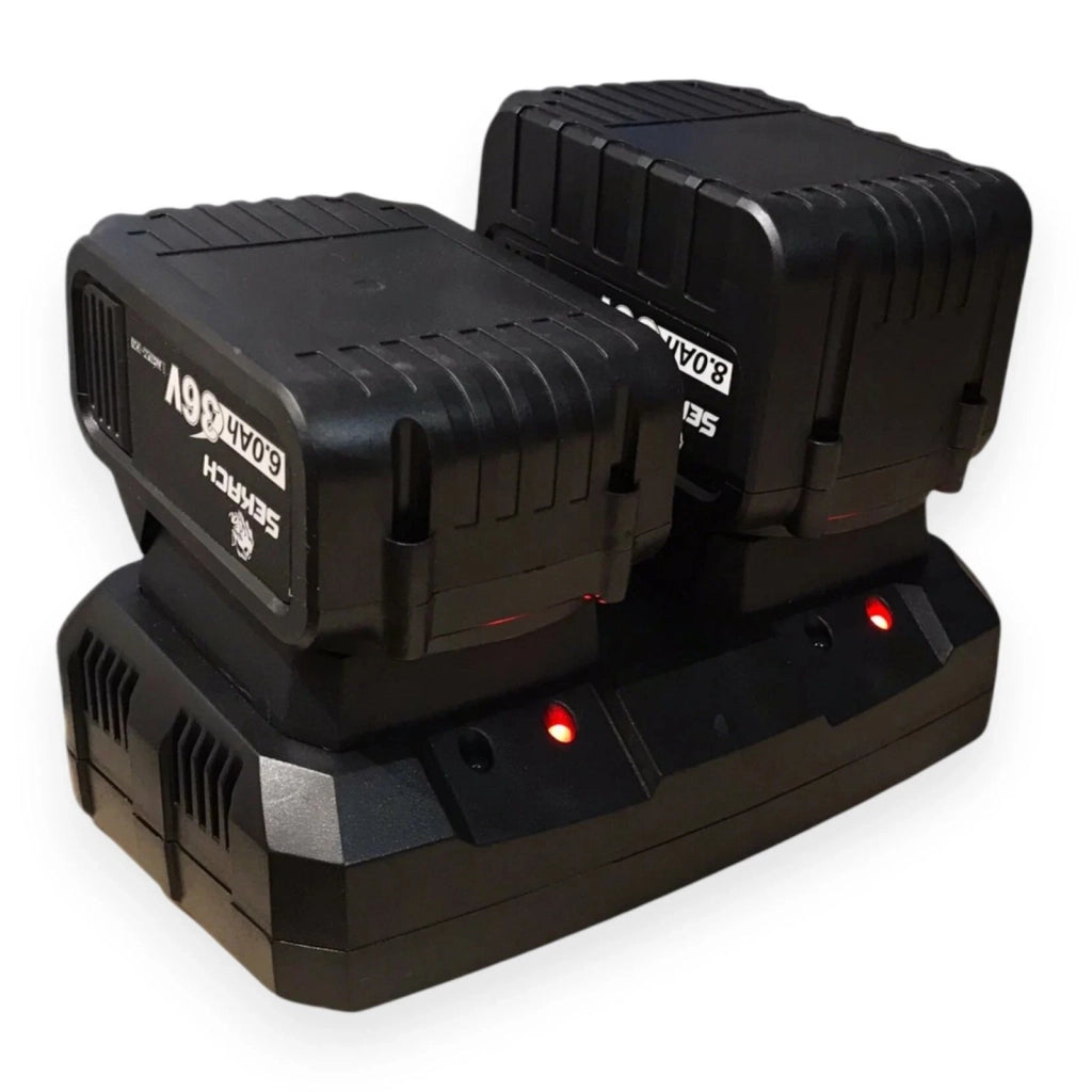 Doppio Caricabatteria Per Batterie a Litio 21V Per Motosega Soffiatore