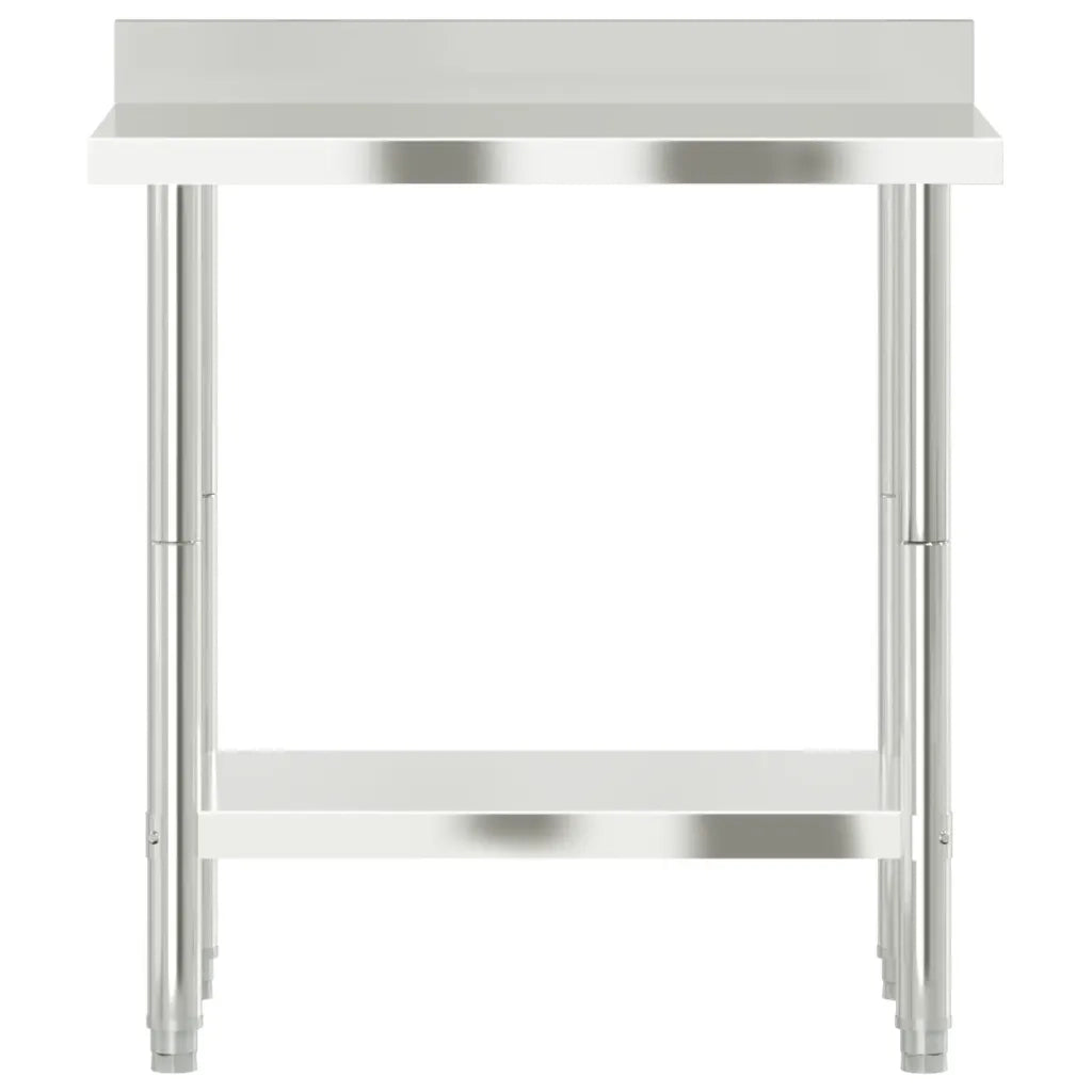 Tavolo Lavoro Cucina con Paraschizzi 82,5x55x93cm Acciaio Inox CFW6188023