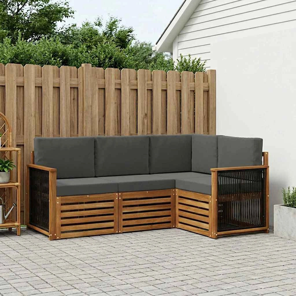 Set di divani da esterno 4 pz Poliestere 3384293