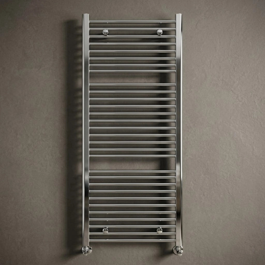 Termoarredo bagno cromato in acciaio per scaldasalviette a muro *** misure h1650xl450xi400 31 tubi, pezzi 1