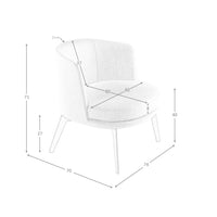 Poltrona in tessuto crema