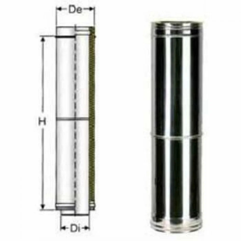 Inox doppia parete elemento tele scopico d.450 b08x9y39