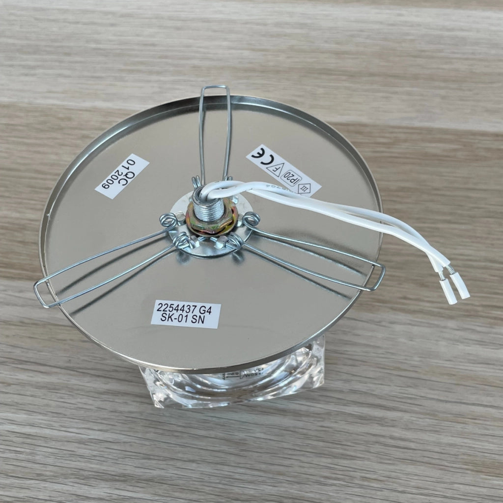 Faretto incasso soffitto cristallo quadrato G4 20W Candellux