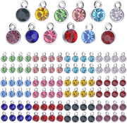 Pietre natalizie per collane - Cristalli rotondi per la creazione di accessori (12 colori, 96 pezzi)