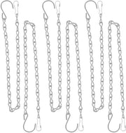 Kit per appendi piante a catena 6 pezzi - 50 cm catena metallica - appendi piante per vaso - appendi piante per interno/esterno - argento/ferro - appendi piante a catena