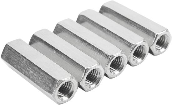 Connettore a 6 viti - 5 pezzi - Connettore a 6 viti M12x1.75 - 304 Acciaio Inossidabile - Utilizzo interno/esterno - Lunghezza 60mm - Connettore a 6 viti con viti M12x1.75