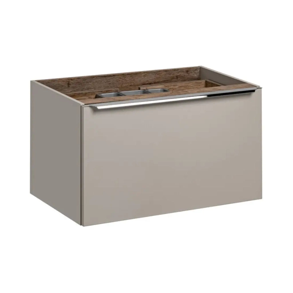 Mobile sottolavabo VANTA taupe 80 cm – modello sospeso con 2 cassetti