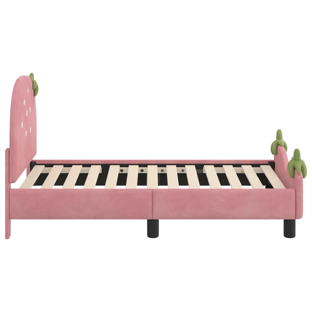 Struttura letto per bambini con testata Rosa 70 x 140 cm