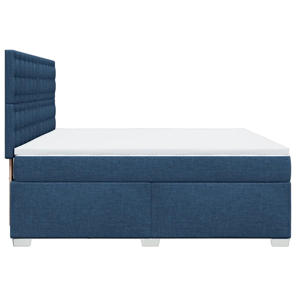 Giroletto a Molle con Materasso Blu 180x200 cm in Tessuto