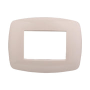 Placca Slim Serie Space 3P Colore Sabbia Compatibile Con Bticino Living Light