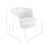 Poltrona in tessuto grigio e similpelle grigio scuro