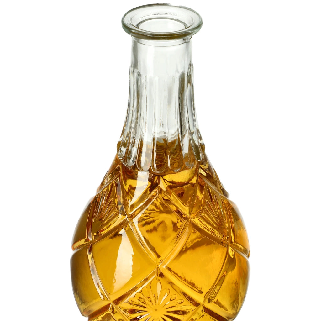 Caraffa per whisky in cristallo KADAX, bottiglia in vetro da 0,8 litri con tappo di sughero, confezione da 6 pezzi.