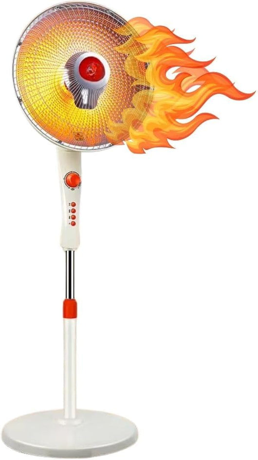 Stufa Piantana a Carbonio, Ventilatore Aria Calda, Oscillante 90°, Riscaldamento Rapido 500W/1000W, Sicura Antiribaltamento, Regolazione Potenza per Casa e Ufficio.