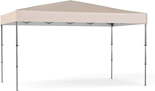 Gazebo Pop-up Pieghevole 365 x 225 cm, Gazebo da Giardino con Borsa Portatile, 9 Picchetti, 4 Corde Antivento, Gazebo da Esterno Pieghevole per Giardino, Feste e Barbecue (Beige)