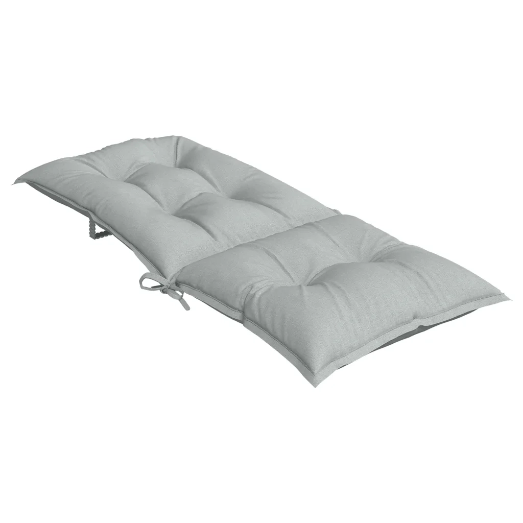 Cuscini Sedia Schiena Alta 4 Grigio MÃ©lange 120x50x7 Tessuto