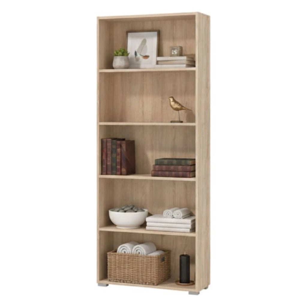 Biblioteca Urgnano, Libreria 4 Ripiani, 70x24.5x176.5h cm Marrone Rovere