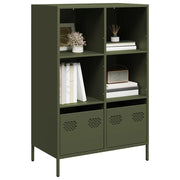Credenza Verde Oliva 68x39x103,5 cm in Acciaio
