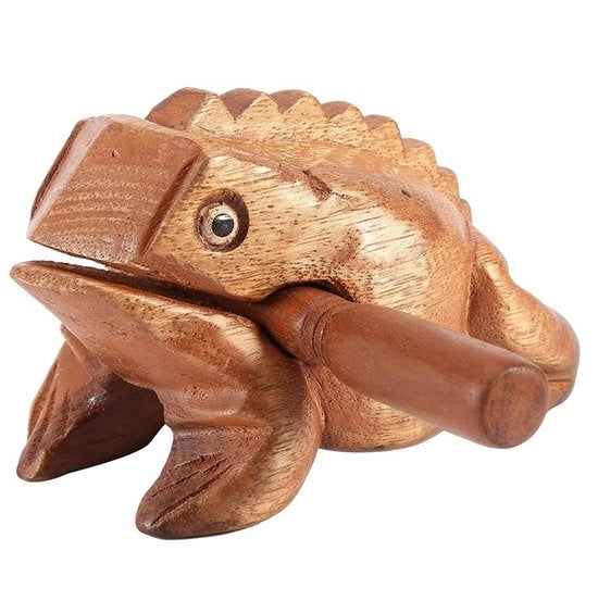Kikker Decorativo in Legno di Buon Fortunio - Decorazione Ufficio - Decorazione Casa - Decorazione Studio - Regalo Amici - Dimensioni 15,6 cm