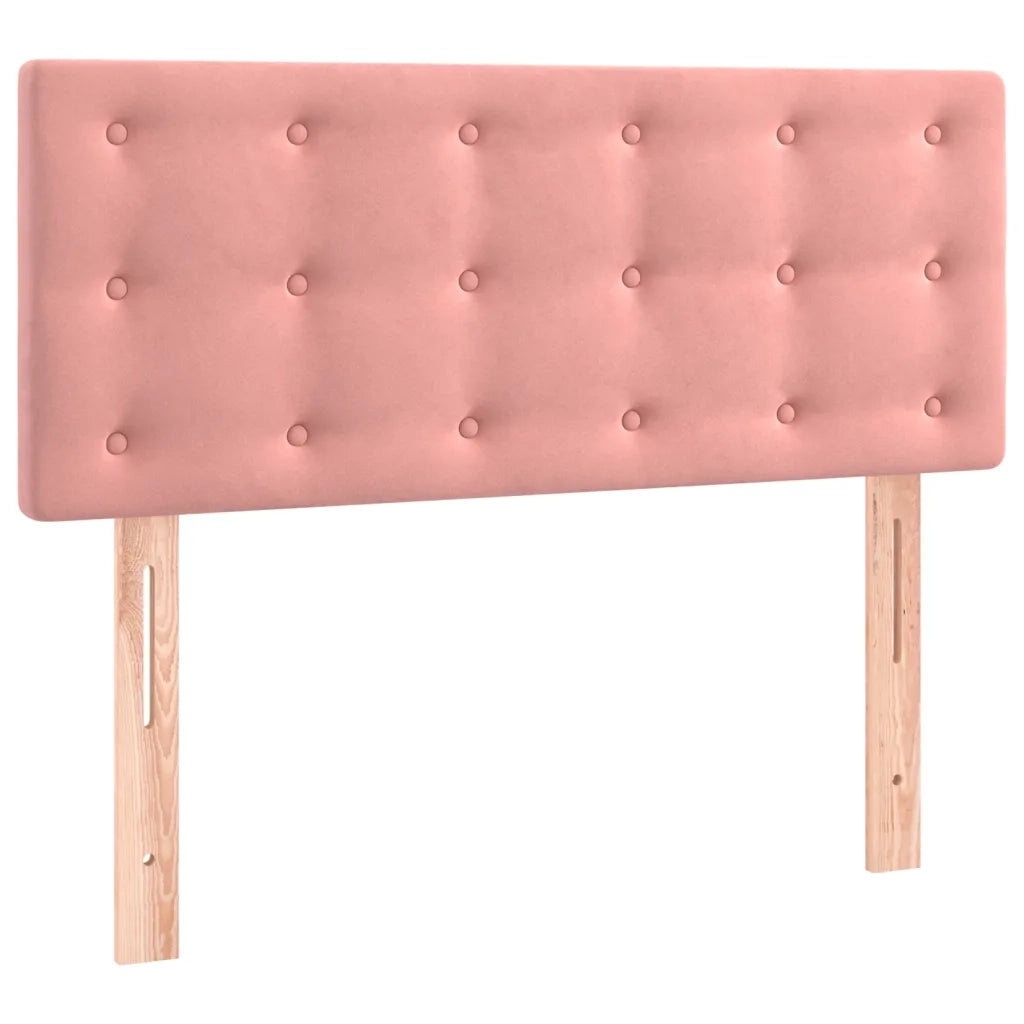 Giroletto a Molle con Materasso Rosa 90x200 cm in Velluto 3131182