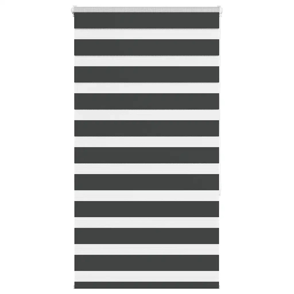 Tenda a Rullo Zebra Nero Larghezza Tessuto 70,9 cm Poliestere