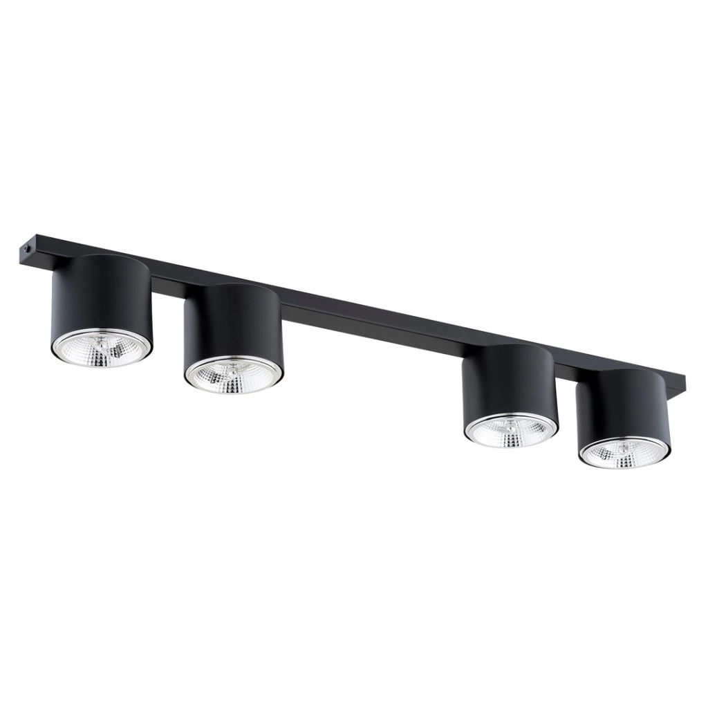Barra spot nera minimal 90cm 4xES111 15W Emibig NANO