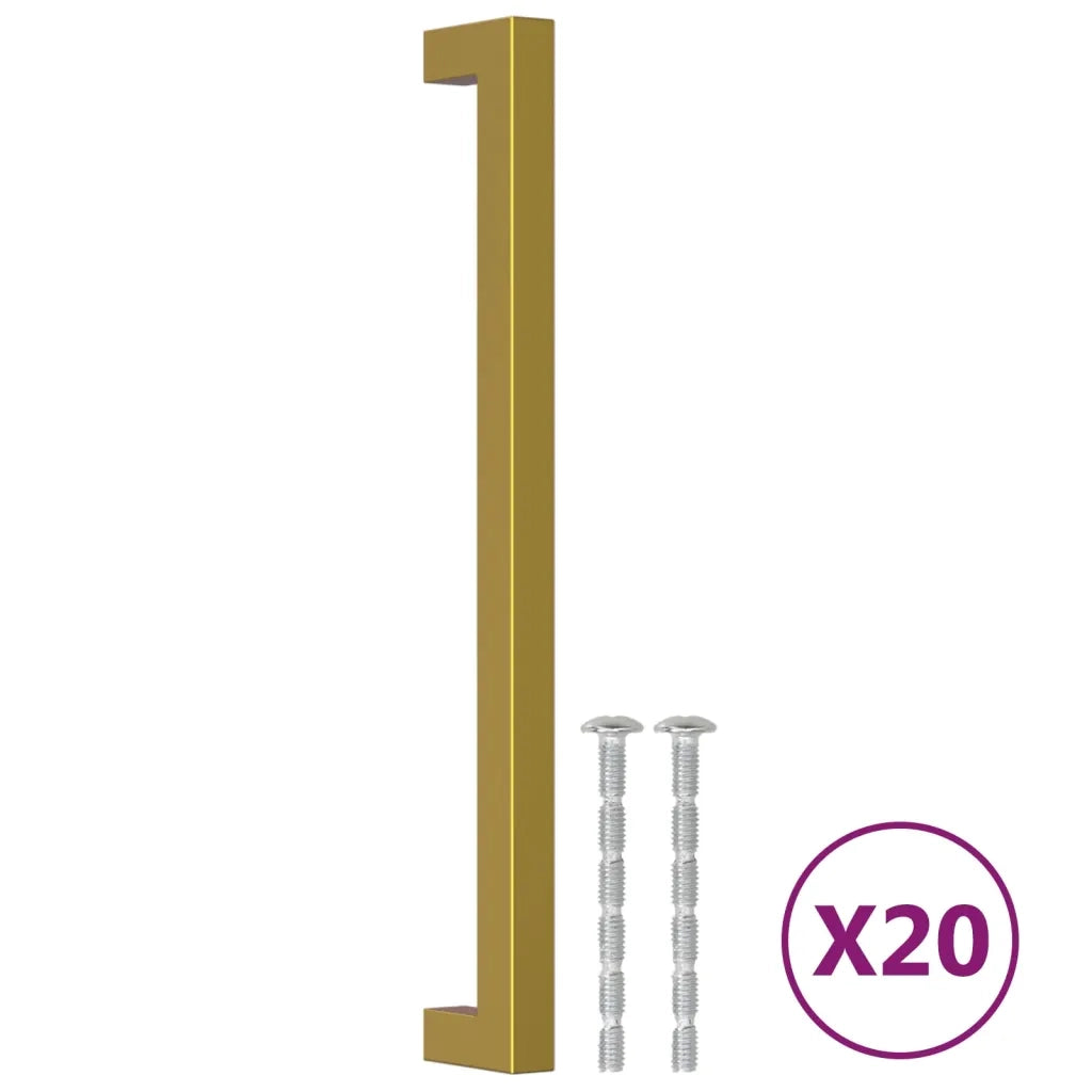 Maniglie per Mobili 20 pz Oro 224 mm in Acciaio Inox 3203648
